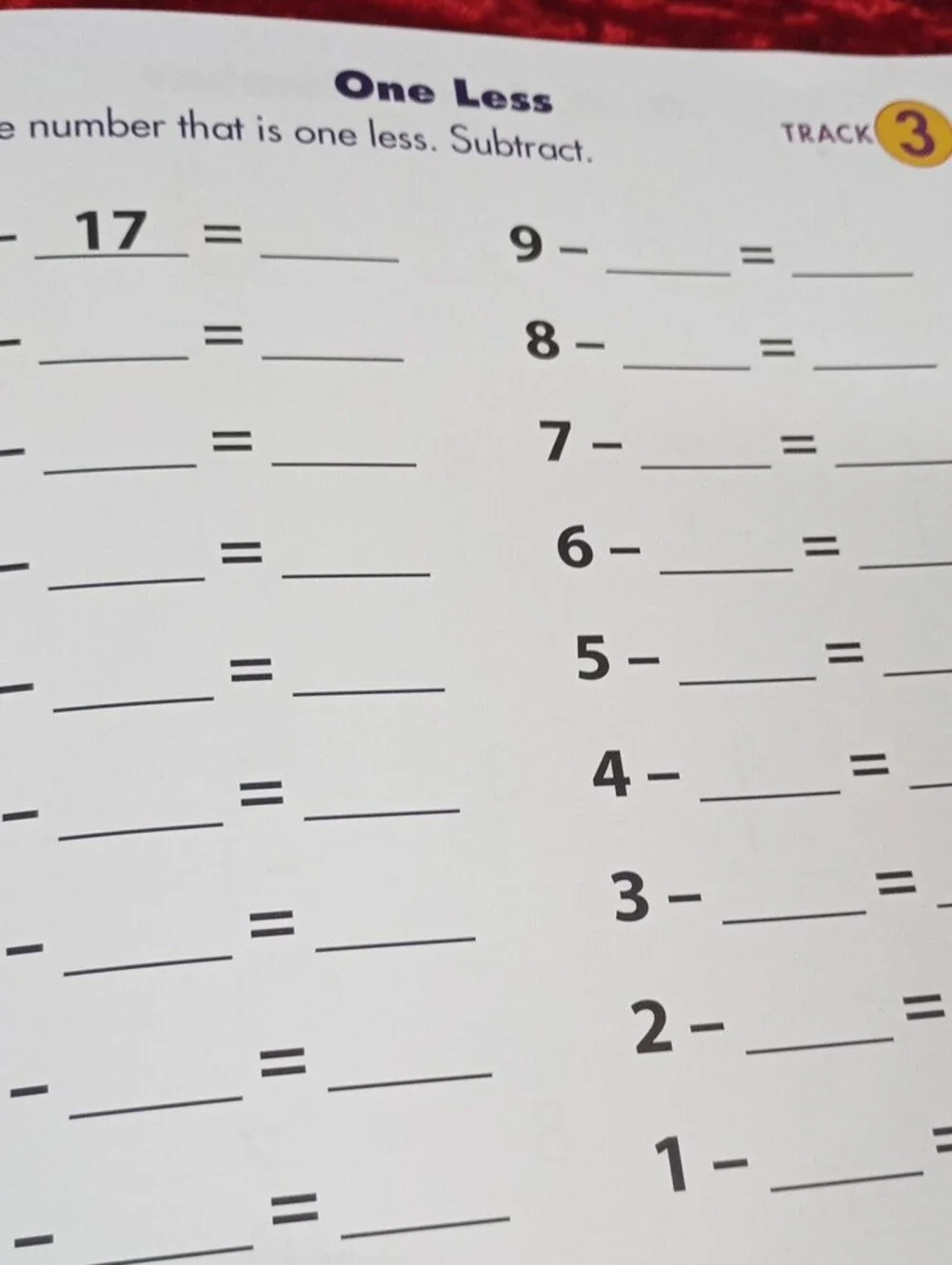Subtraction Practice Book for Kids with Colorful Blue and Yellow Toucan Design